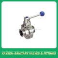 Sanitary Clamped Butterfly Type Ball Valve 3A/SMS/ISO/DS